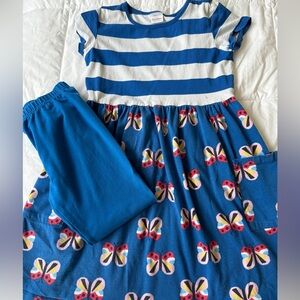 Hanna Anderson dress sz 140 and matching capri leggings sz 130